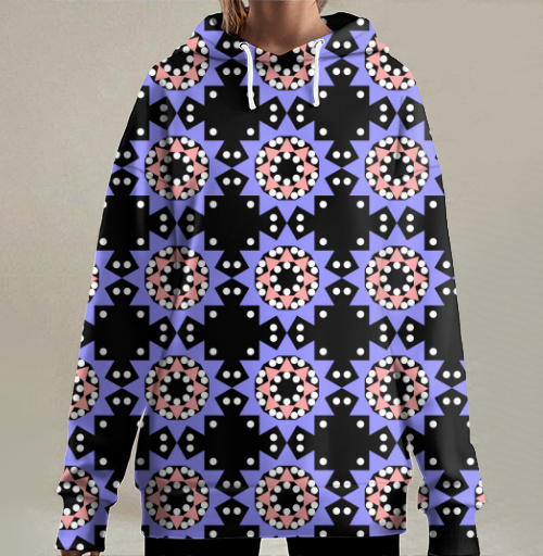 Фотография футболки Lavender abstract pattern with stars / Абстрактный лавандовый паттерн в современном стиле