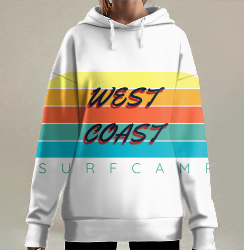 Фотография футболки West Coast Surf Camp Летний Пляжный Отдых на Западном