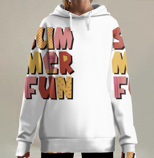 Фотография футболки Летние забавы теплые цвета летний текст summer fun