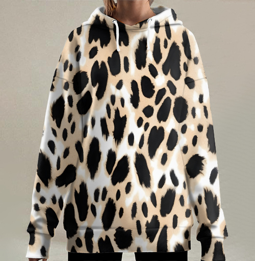 Фотография футболки Beige leopard / Стильный леопардовый узор в бежевых тонах для декора интерьера