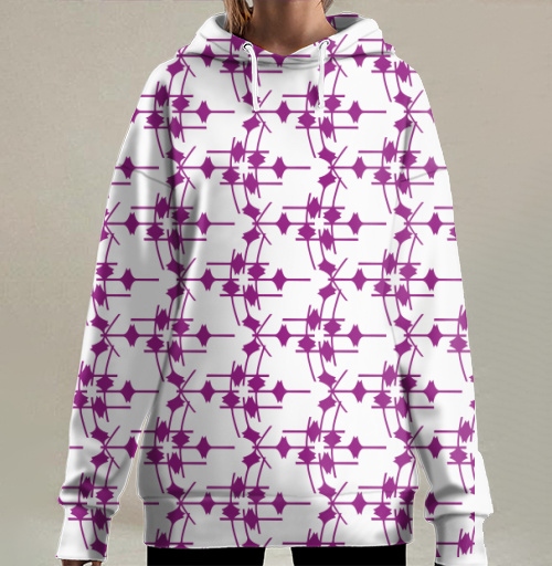Фотография футболки Геометрический узор фуксия на сером Abstract Fuchsia Grey Pattern