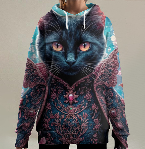 Фотография футболки Кошка черная