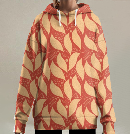 Фотография футболки Organic Autumn Leaves Pattern / Узор Осенние Листья стильный домашний текстиль