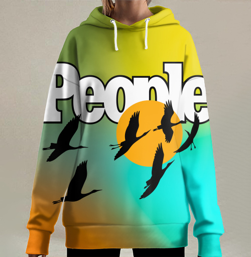 Фотография футболки Свобода птиц над солнцем на фоне People свободы движения