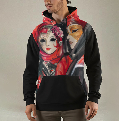 Фотография футболки Маски - Красное и Черное