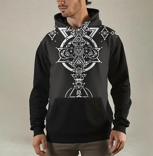 Фотография футболки Абстракция из линий орнамент