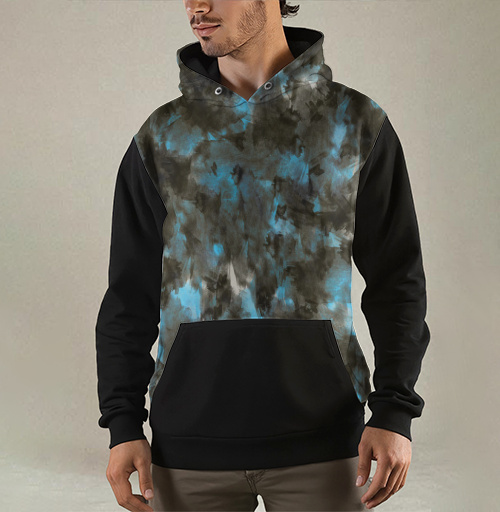 Фотография футболки Черно-синий хаос