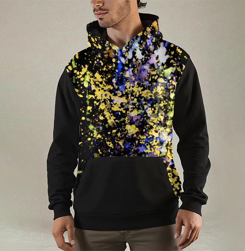 Фотография футболки Яркая экспрессия на фоне Abstract Paint Splashes Абстрактные брызги краски