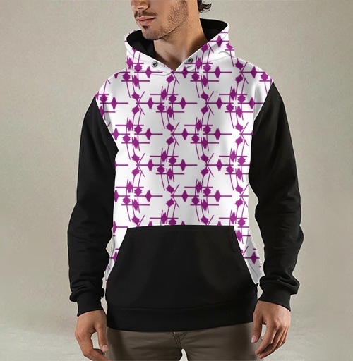 Фотография футболки Геометрический узор фуксия на сером Abstract Fuchsia Grey Pattern