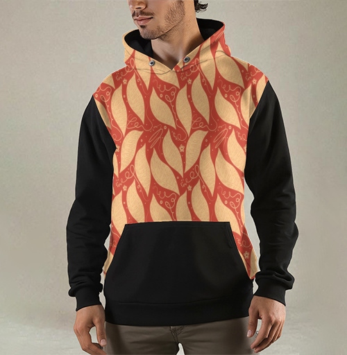 Фотография футболки Organic Autumn Leaves Pattern / Узор Осенние Листья стильный домашний текстиль