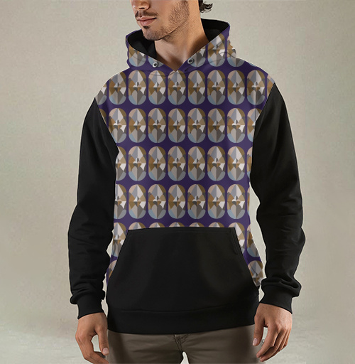 Фотография футболки Узор на фиолетовом.