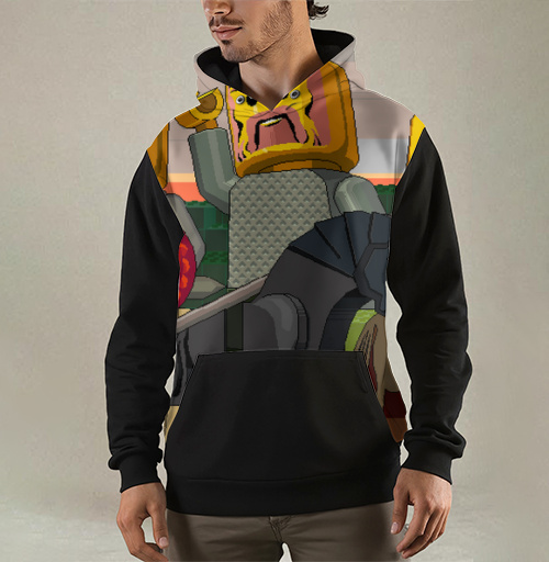 Фотография футболки Три богатыря в пикселях