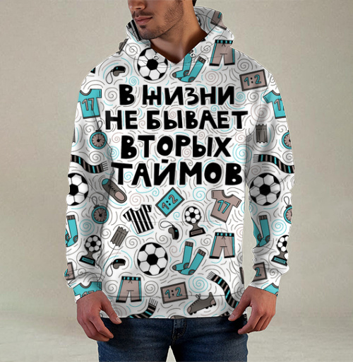 Фотография футболки Мотивирующий постер «В жизни не бывает вторых таймов»