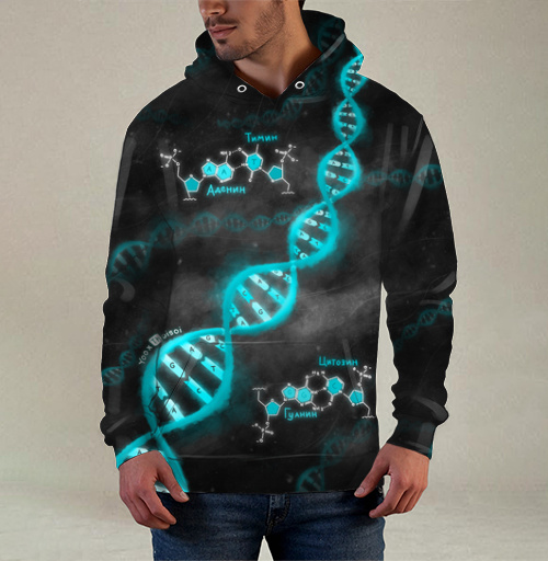 Фотография футболки DNA blue / ДНК — синий