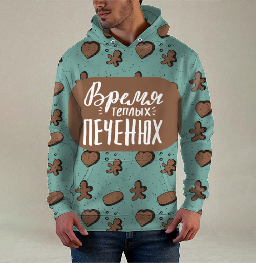 Фотография футболки Время теплых печенюх уютные коричневые виды печенья
