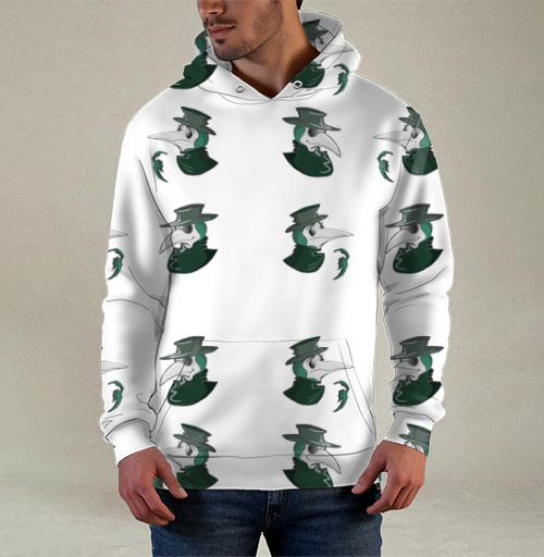 Фотография футболки Задумчивый чумной доктор в разгар пандемии без логотипа