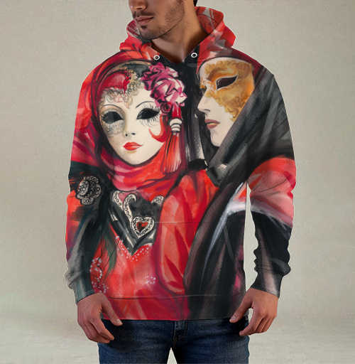 Фотография футболки Маски - Красное и Черное