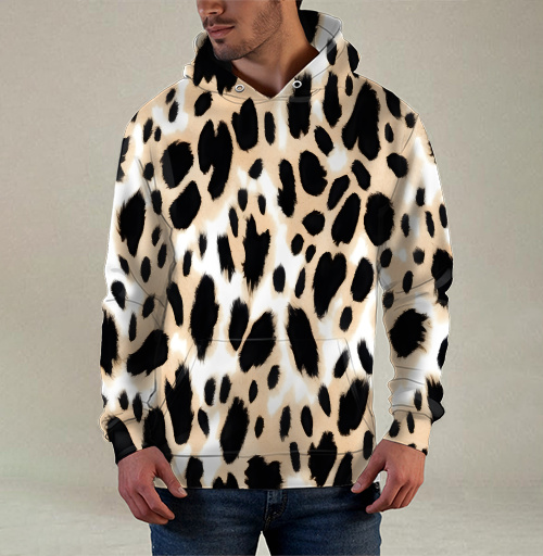 Фотография футболки Beige leopard / Стильный леопардовый узор в бежевых тонах для декора интерьера