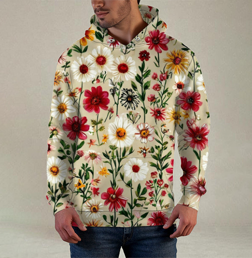 Фотография футболки Vintage Wildflower Meadow Garden Pattern / Винтажный луг садовый полевые цветы