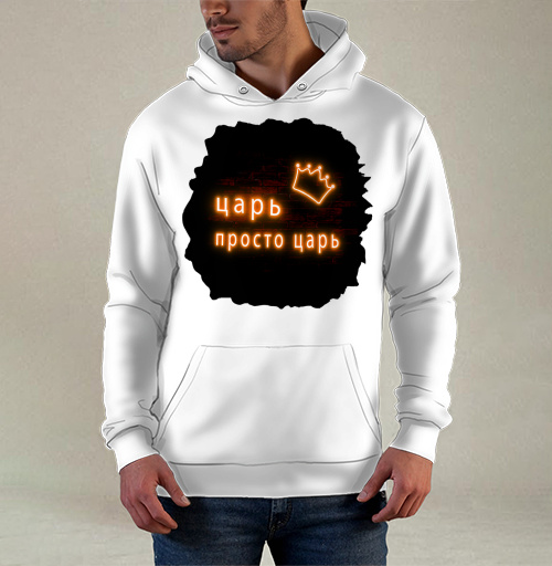Фотография футболки Royal neon crown for leaders / Королевская неоновая надпись Царь просто царь