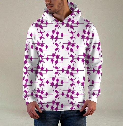 Фотография футболки Геометрический узор фуксия на сером Abstract Fuchsia Grey Pattern