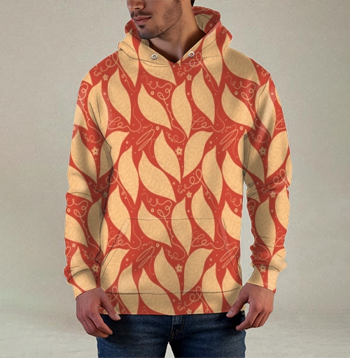 Фотография футболки Organic Autumn Leaves Pattern / Узор Осенние Листья стильный домашний текстиль