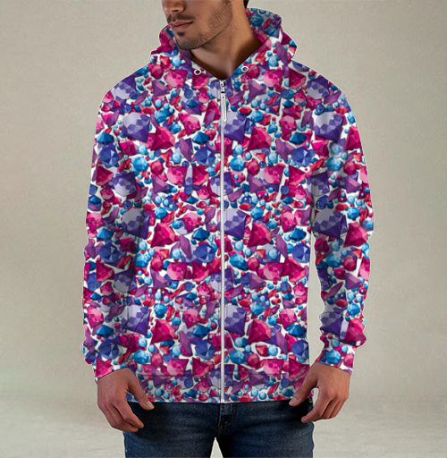 Фотография футболки Роскошное сияние разноцветных драгоценных камней