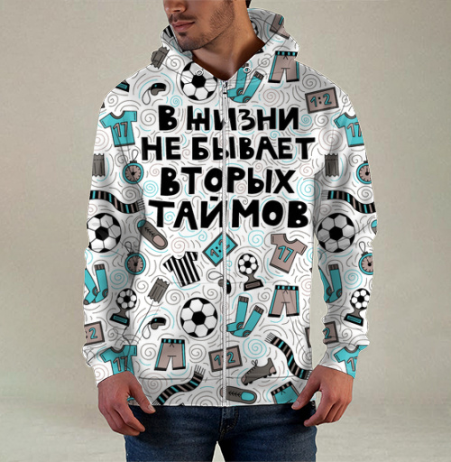 Фотография футболки Мотивирующий постер «В жизни не бывает вторых таймов»