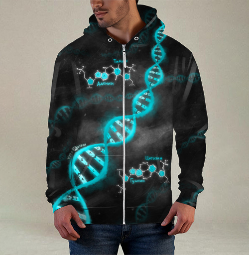 Фотография футболки DNA blue / ДНК — синий
