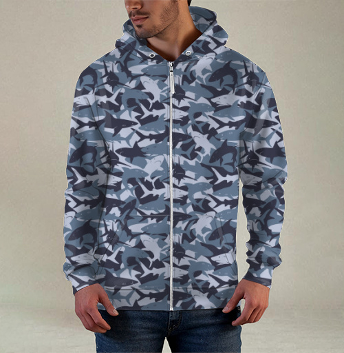 Фотография футболки Бесшовный паттерн Акулы