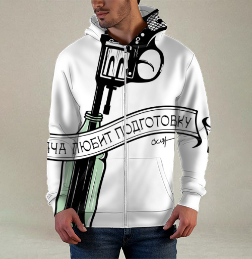 Фотография футболки Удача любит подготовку - револьвер