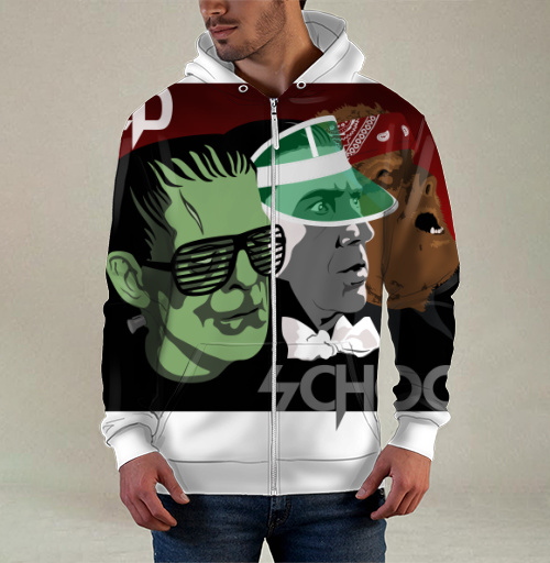 Фотография футболки Три персонажа олдскул драйв ретро стиль