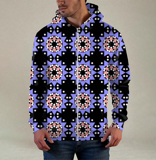 Фотография футболки Lavender abstract pattern with stars / Абстрактный лавандовый паттерн в современном стиле