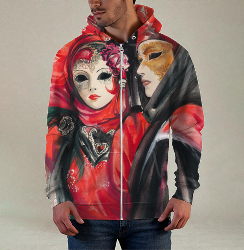 Фотография футболки Маски - Красное и Черное