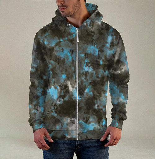 Фотография футболки Черно-синий хаос