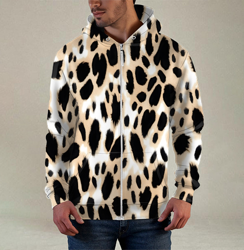 Фотография футболки Beige leopard / Стильный леопардовый узор в бежевых тонах для декора интерьера