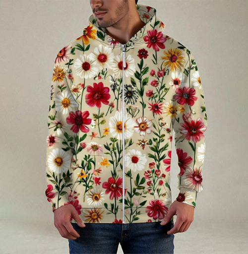 Фотография футболки Vintage Wildflower Meadow Garden Pattern / Винтажный луг садовый полевые цветы