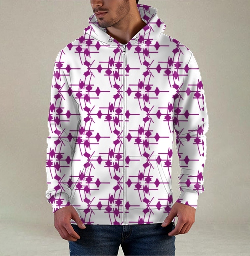 Фотография футболки Геометрический узор фуксия на сером Abstract Fuchsia Grey Pattern