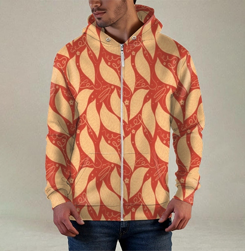 Фотография футболки Organic Autumn Leaves Pattern / Узор Осенние Листья стильный домашний текстиль