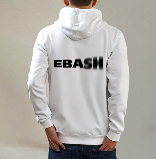 Фотография футболки Динамичный текст EBASIII с эффектом размытия