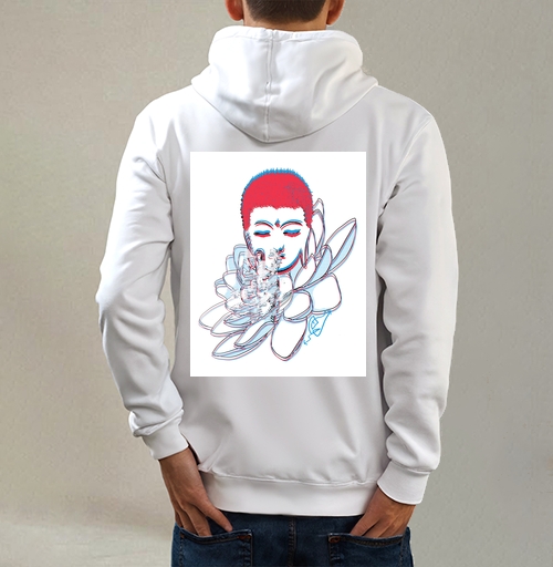 Фотография футболки Будда в медитации на лотосе в 3D стиле