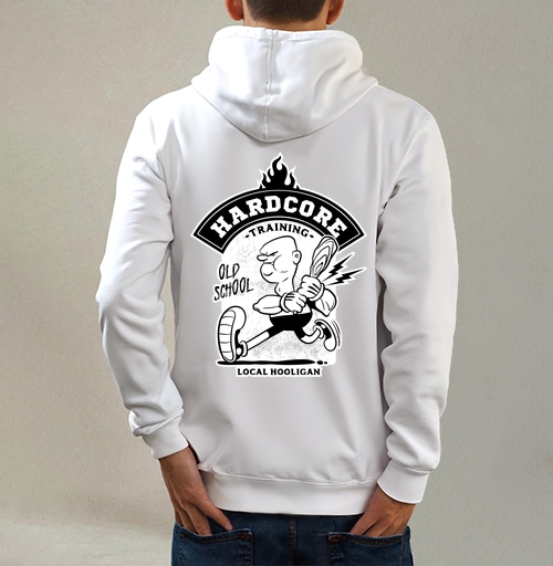 Фотография футболки Хардкор тренинг персонаж с битой в движении local hooligan