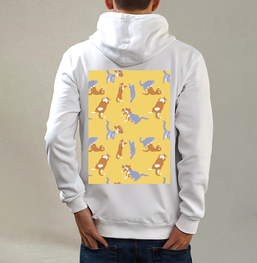 Фотография футболки Playful Pets Cats Pattern – Паттерн игры веселых котиков дизайн
