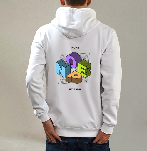Фотография футболки Яркая 3D-композиция NOPE с дерзким отказом