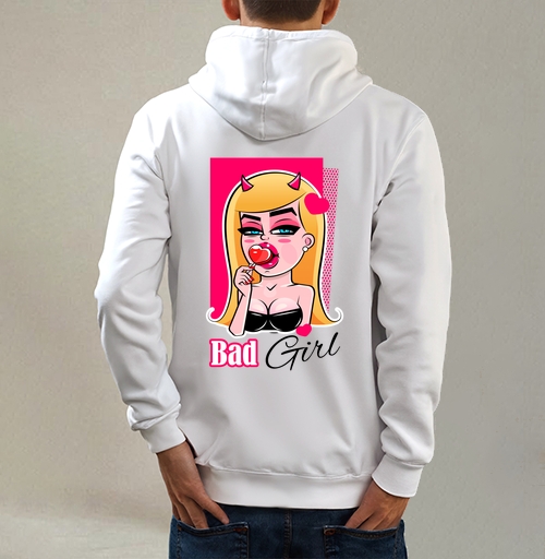 Фотография футболки Дерзкая девушка с леденцом и рогами Bad Girl