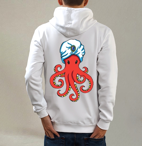 Фотография футболки Mystic Octopus / Мистический Осьминог в тюрбане как восточного мудреца мистика