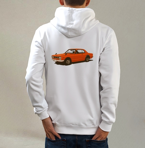 Фотография футболки Nissan Skyline GT-R Хакосука в оранжевом цвете