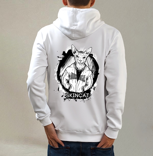 Фотография футболки Сфинкс в куртке Лонсдейл с надписью SKINCAT