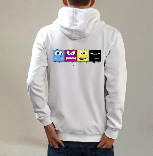 Фотография футболки CMYK faces / Лица CMYK
