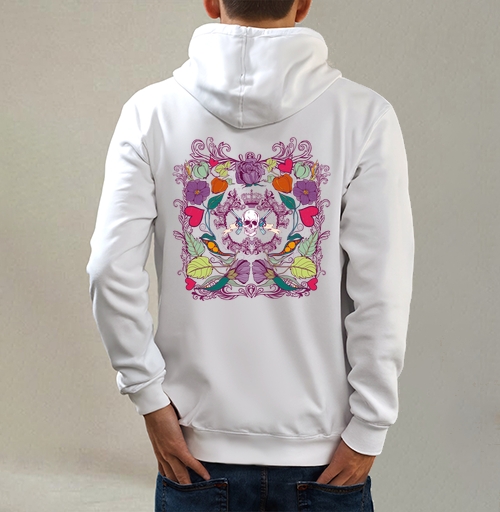 Фотография футболки Skull in flowers / Череп в цветах